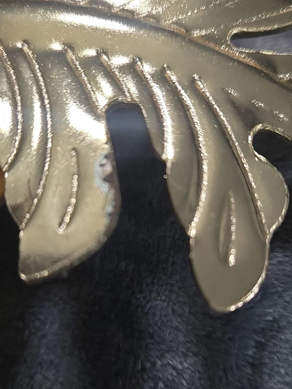 Gold Colored Leaf Curtain Drapery Holdback Hooks 2pk